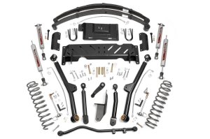 Jeep Cherokee Suspension Lift Kit - Rough Country - 4.5 Inch Lift | Long Arm | RR Leafs | NP242 | Premium N3 Shocks - '84-'01 Jeep Cherokee Suspension Lift Kit - Rough Country - 4.5 Inch Lift | Long Arm | RR Leafs | NP242 | Premium N3 Shocks - '84-'01